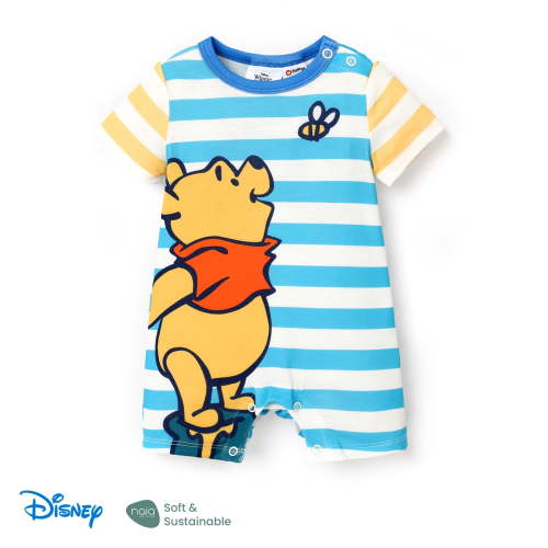 Disney Winnie The Pooh Baby Boys Girls Romper Short Sleeve Stripes Onesies Outfits Newborn to Infant Size 0/3-18M