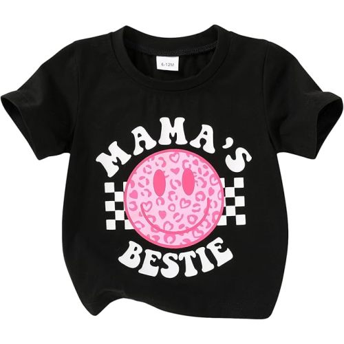 Happy Town Toddler Clothes Baby Boy Girl Smiley Face Shirt Short Sleeve T-Shirt Tee Summer Tops Outfits