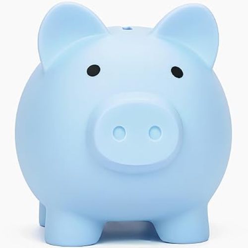 Piggy Bank for Sbrvaniy Piggy Coin Banks for Boys and Girls My First Unbreakable Plastic Money Bank S/M/L Size Decoration Savings Christmas, Easter, Birthday Gift