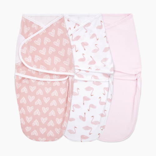 Aden + Anais Essentials Cotton Wrap Swaddles (3 Pack) - Briar Rose, 0-3 Months, 3