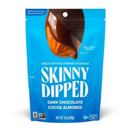 SkinnyDipped Dark Chocolate Candy Cocoa Almonds - 3.5oz
