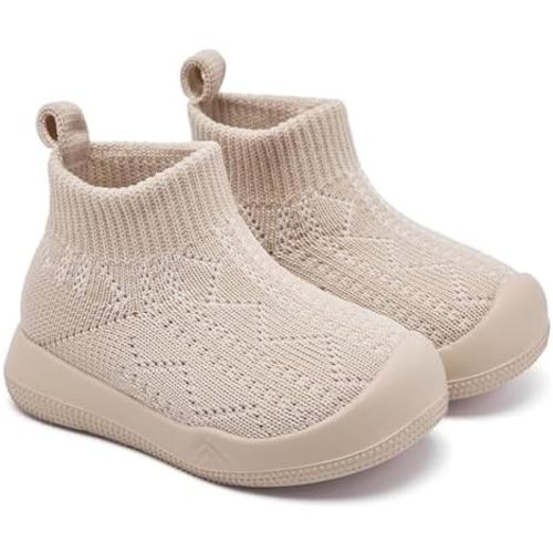 Baby Socks Shoes Infants Sneakers, Anti Slip Soft Sole Baby Toddlers Walking Shoes 6-24 Months Baby Sock Shoes for Girls & Boys Breathable Non-Slip First Walker
