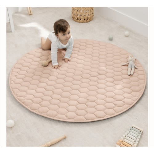 Play Mat with Non-Slip Bottom in Blush – Comfy Cubs