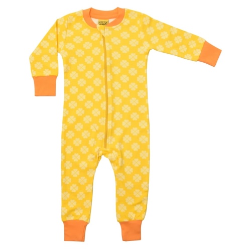 Zip Suit | Clover – Dandelion Yellow. Blazing Orange Ribb – SHOP DUNS Sweden