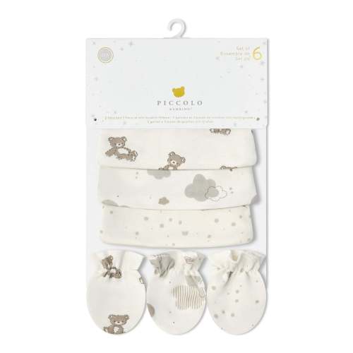 6pk Jersey Hat&mittens Rose