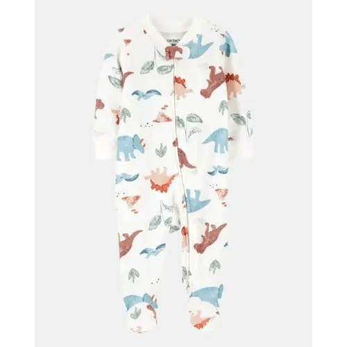 Baby Boy Dinosaur 2-Way Zip Cotton Sleep & Play Pajamas | Carter's