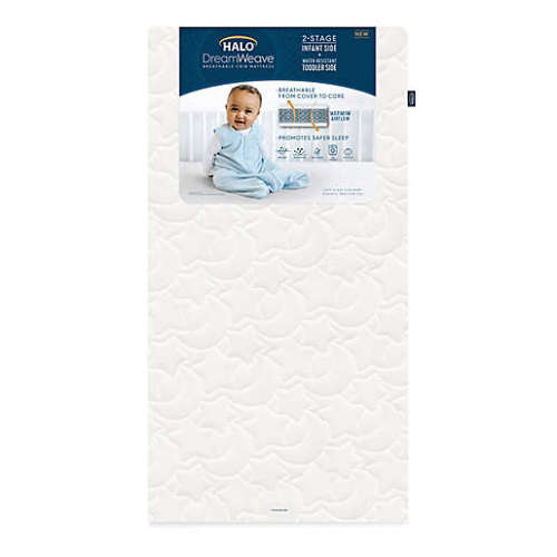 HALO® DreamWeave™ Breathable Crib Mattress in WhiteHALO® DreamWeave™ Breathable Crib Mattress in White