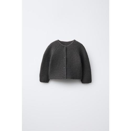 CHUNKY KNIT CARDIGAN - Grayish | ZARA United States
