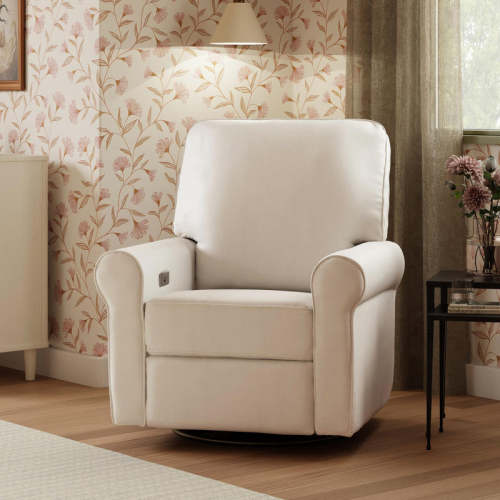 Monogram by Namesake Monroe Power Recliner and Swivel Glider - Performance Natural Eco-Twill