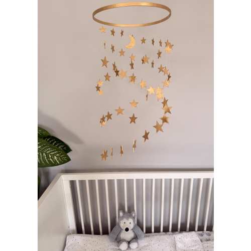 Star Baby Mobile • Wooden Celestial Crib Mobile • Modern Nursery Decor • Gender Neutral Baby Shower Gift
