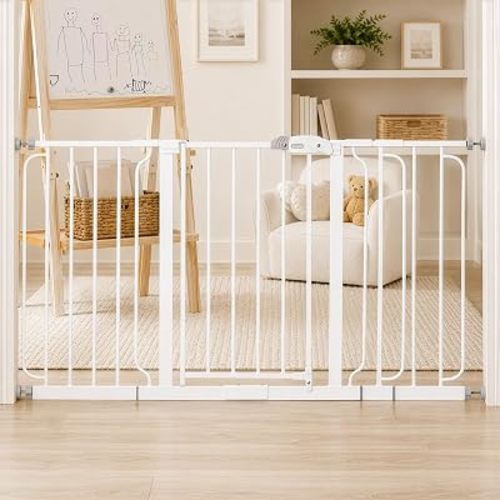 Regalo Safety 29"-56" Extra Wide Baby Gate, Bottom of Stairs & Doorways