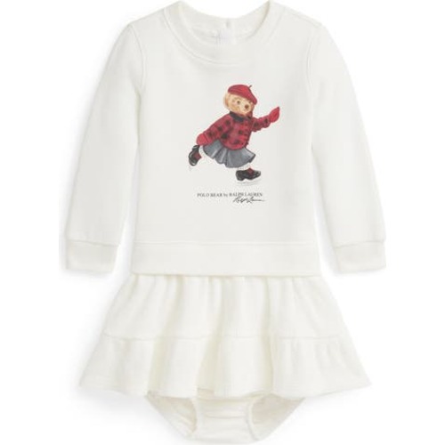 Logo Graphic Sweatshirt Dress & Bloomers, 9M
