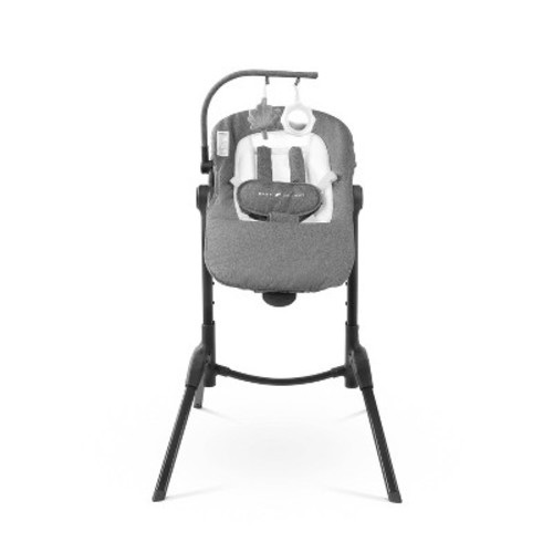 Baby Delight Bloom Soothing Adjustable Lounger: Gray Baby Bouncer, Folds for Easy Transport & Storage, 5-Point Harness