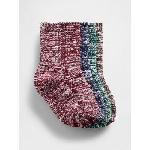 Baby & Toddler Marled Crew Socks (4-Pack)