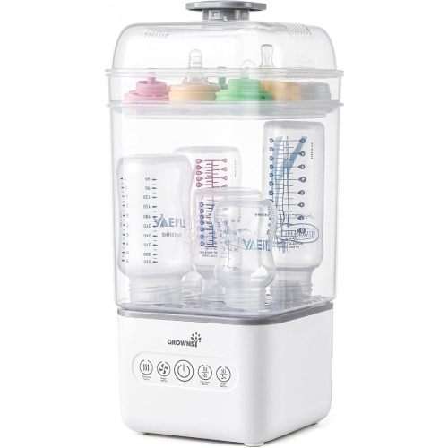 Grownsy Compact Baby Bottle Sterilizer and Dryer with Fast Sanitization