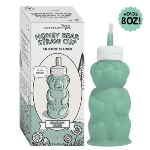 Legendairy Milk Silicone Honey Bear Straw Cup - Seafoam - 8 fl oz