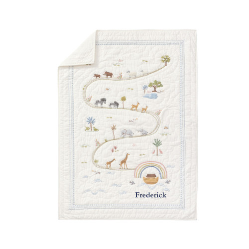 Noah's Ark Organic Baby Quilt