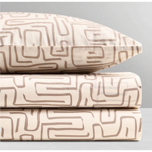 Maze Turkish Cotton Crib Sheet | RH Baby & Child