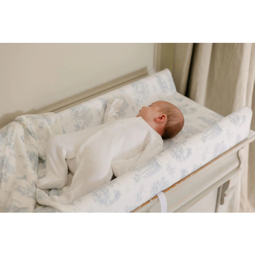 Spring Toile Blue Contour Change Pad | The Gilded Bird – The Gilded Bird US
