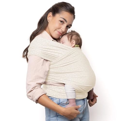 Boba Baby Wrap Carrier – Original Baby Sling Carrier for Newborns (7–35 lbs), Soft, Secure, Hands-Free & Ergonomic, Ideal for Comfortable Bonding, New Parents (Serenity Oat Meadow)