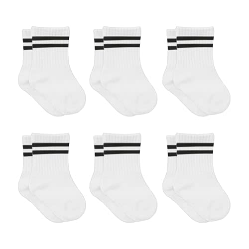 bistyle Baby Grip Ankle Socks 6 Pairs | Newborn Infant Toddlers Sock Organic Cotton | Kids Boys Girls Ankle