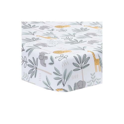 Jungle Adventure 100% Cotton Baby/Toddler Fitted Crib Sheet
