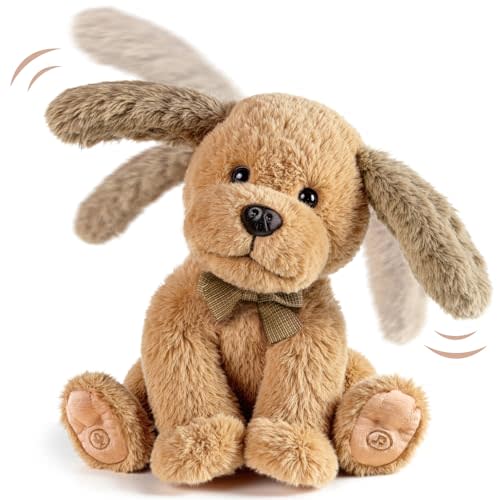 OR OR TU Baby Animated Plush Dog, Interactive Singing Talking Puppy Dog Musical Stuffed Animal Toys, 10”