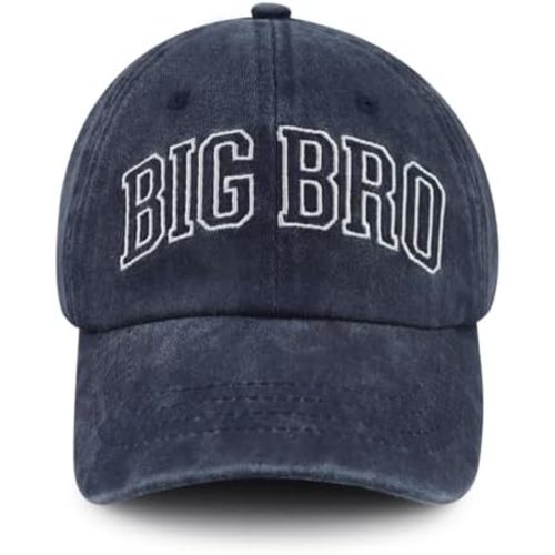 Big Bro Hats for Boys, Funny Adjustable Cotton Embroidered Kids Baseball Cap