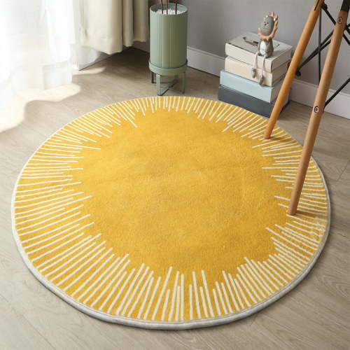 Boho Round Rugs - 2Ft Washable Non-Slip Small Round Area Rug Throw Soft Cute Round Nursery Rug Non-Shed Lightweight Bathroom Rug, Print Circle Rug for Bedroom Dorm Kids Room Clearance