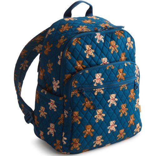 Vera Bradley Bancroft Premium Cotton Bear Print Backpack