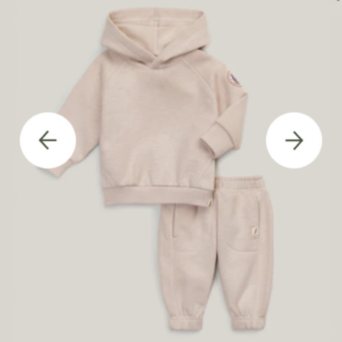 2-Piece Organic Cotton Patch Sweatshirt and Jogger Set - clay grey | easy-peasy Soft, Sustainably Made Childrenswear