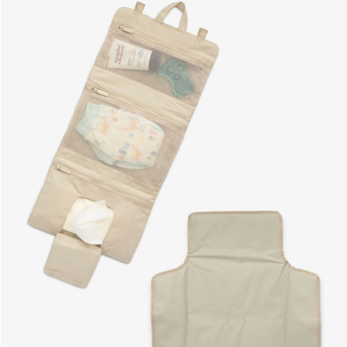 Diaper Changing Pad Organizer - OATMEAL