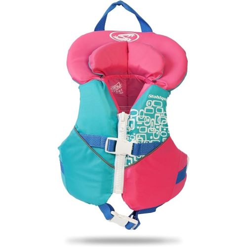Stohlquist Infant Life Jacket, US Coast Guard Approved, Type II Life Vest (20-30 lbs) for Babies and Toddlers, Support Collar with Grab Handle, PFD for Pools, Lakes and Boating