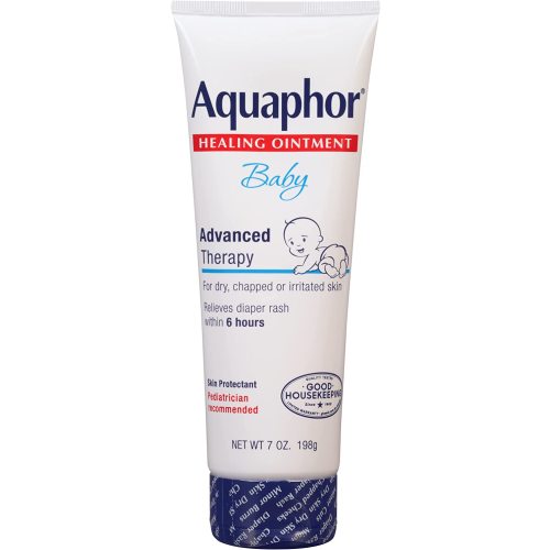 Aquaphor Baby Healing Ointment Advanced Therapy Skin Protectant, Dry Skin and Diaper Rash Ointment, 7 Oz Tube - 1 Pack of 7 Ounce