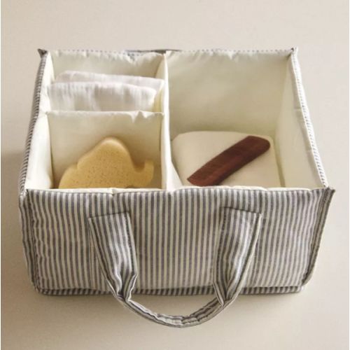 STRIPED BABY CLOTHES ORGANIZER WITH HANDLE