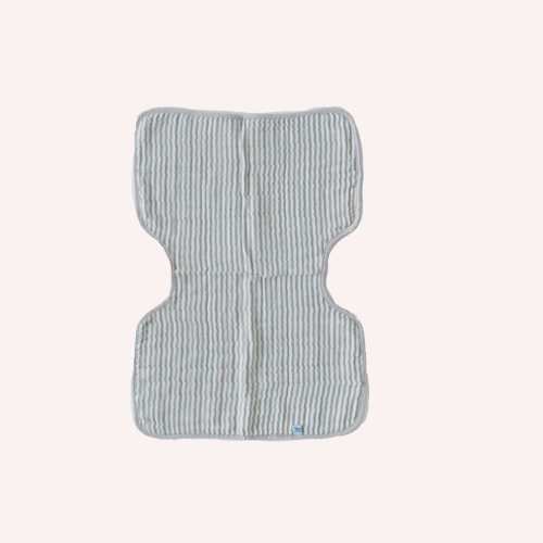 Muslin Burp Cloth - Grey Stripe