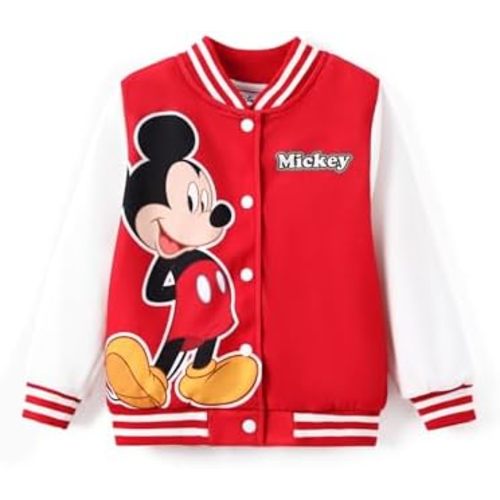 Disney Girl & Boy Varsity Bomber Jacket Fall Sweatshirt Toddler to Big Kid