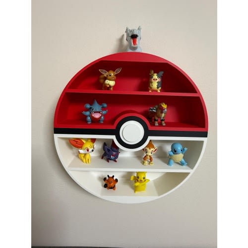 Pokéball Mini Figure Display Shelf (3D Printed)