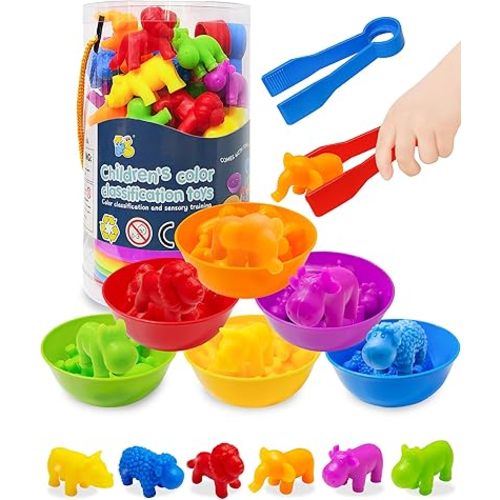 Yetonamr Counting Dinosaurs Montessori Toys for 3 4 5 Years Old Boys Girls, Toddler Preschool Learning Activities Toys for Kids Ages 2-4, 3-5, 4-8, Birthday Gifts Sensory Toys