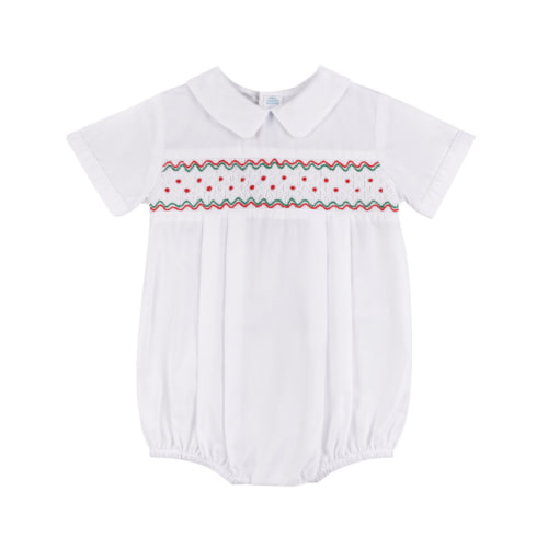 Boys Holiday Wave Smocked Creeper