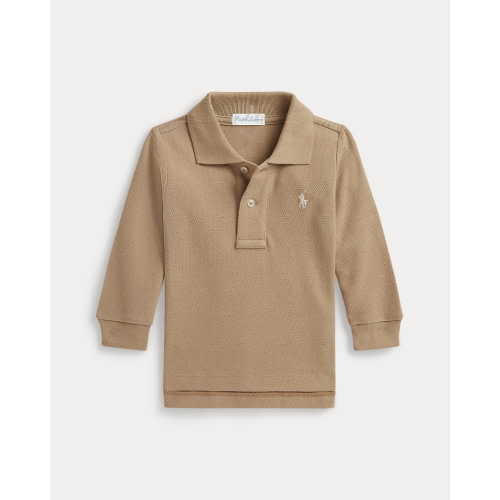 Cotton Mesh Long-Sleeve Polo Shirt | Ralph Lauren
