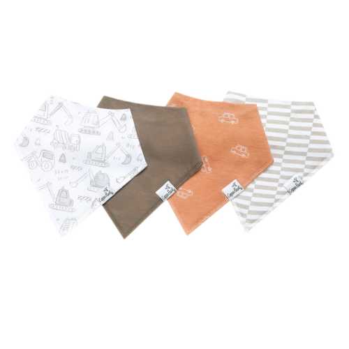 Bavoirs Paquet de 4 - Camions - Copper Pearl – CLÉMENT