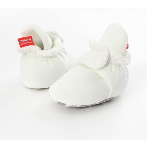 HsdsBebe Unisex Newborn Baby Cotton Booties Non-Slip Sole for Toddler Boys Girls Infant Winter Warm Fleece Cozy Socks Shoes