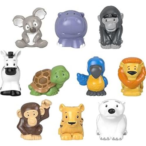 Fisher-Price Little People Animal Figure Set 10 Piece Wild Animal Figure Pack for Toddlers and Preschool Kids Ages 1 to 5 Years Old (Amazon Exclusive)