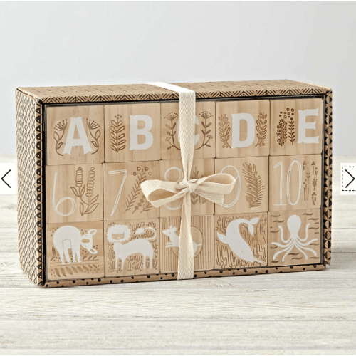 Etched Wooden Baby Blocks