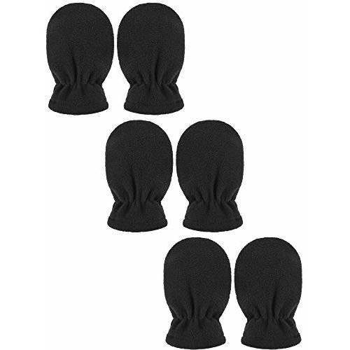 SATINIOR 3 Pairs Baby Winter Mittens | Soft Fleece Material, Elastic Wrist Prevents Slipping, No Thumb Design for Easy to Wear, Keeps Hands Warm in Cold Weather