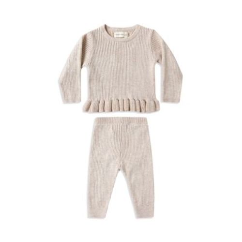 Girls' Rib Peplum Top & Pants Set - Baby