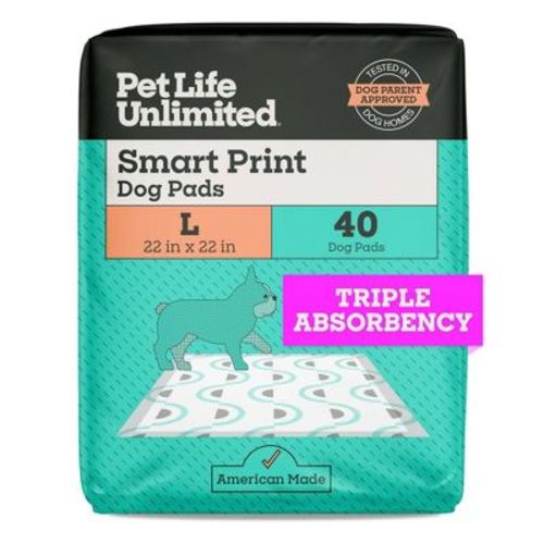 Pet Life Unlimited Puppy Smart Prints Training Dog Pads - L - 40ct