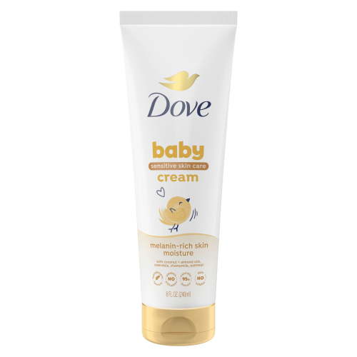 Baby Dove Melanin-Rich Sensitive Baby Cream Hypoallergenic Nourishing Moisturizer 8 oz