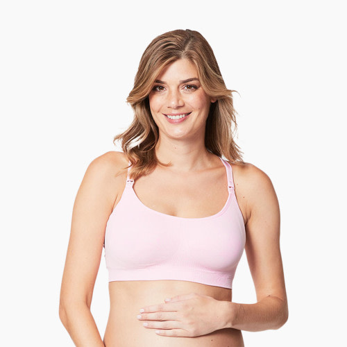 Cake Maternity Cotton Candy Seamless Sleep & Yoga Nursing Bra - Pink, L